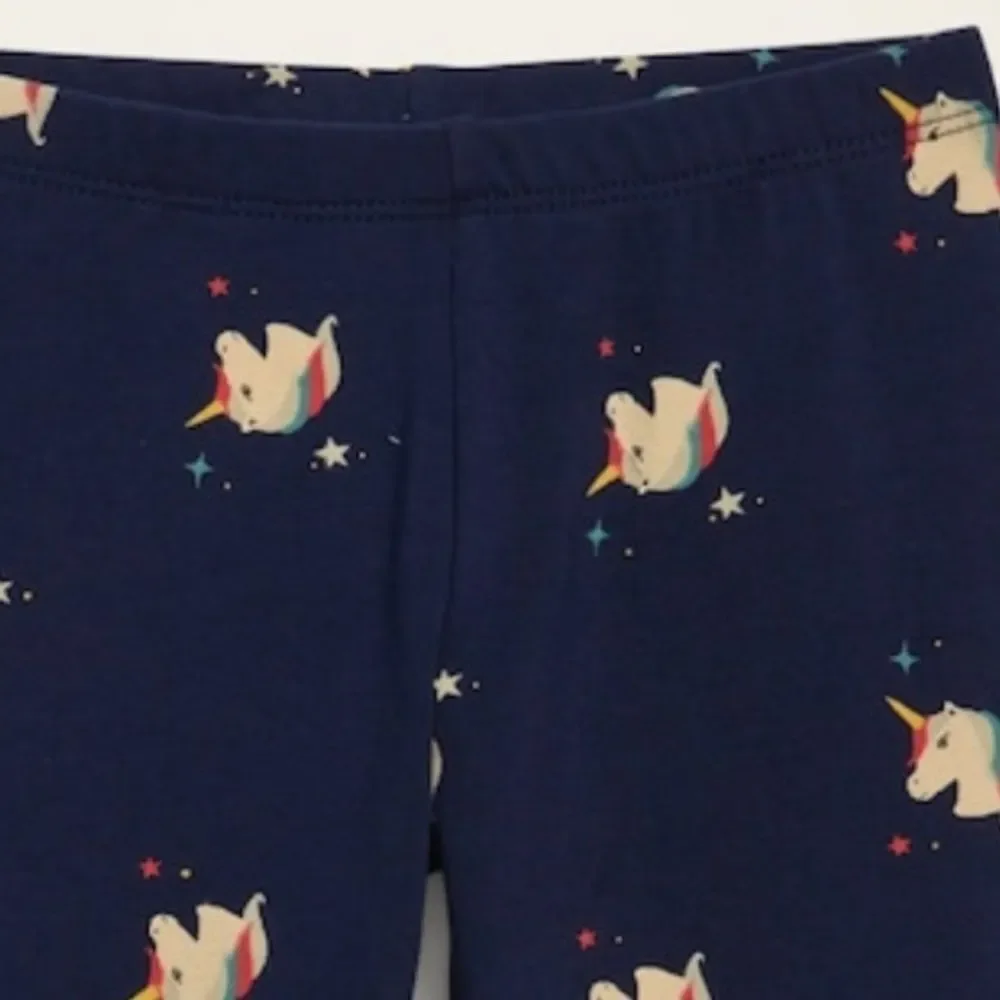 New Unicorn Printed Full-Length Leggings Pants Girls Old Navy Blue